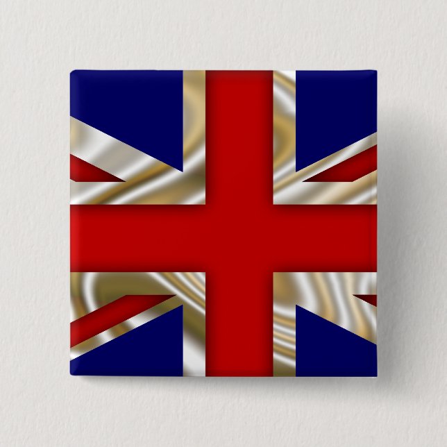 Royal Union Flagga - Underbara Storbritannien Knapp (Framsida)