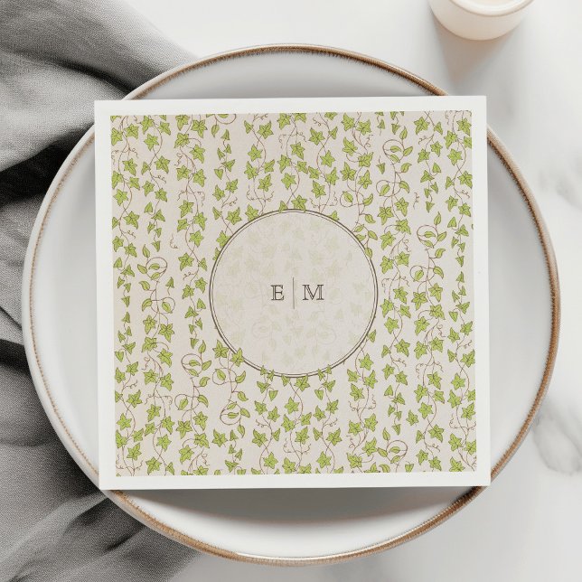 Royal Victorian Elegant Blommigt Bröllop Pappersservett (Skapare uppladdad)