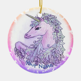 Royal Violet Unicorn Julgransprydnad Keramik