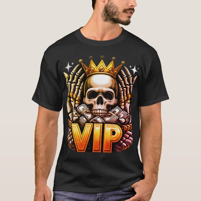 Royal VIP Skull T-Shirt - King of the Road Graphic (Framsida)