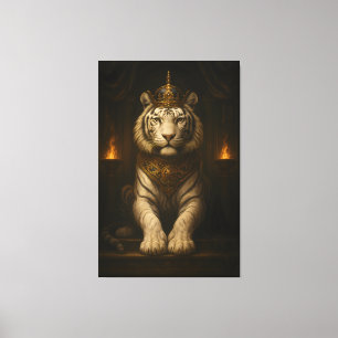 Royal White Tiger • Lyxkonst på canvas