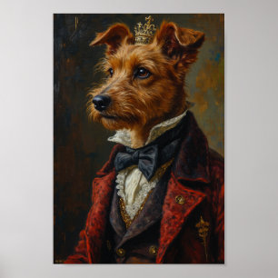 Royal Wire Fox Terrier Porträtt Poster