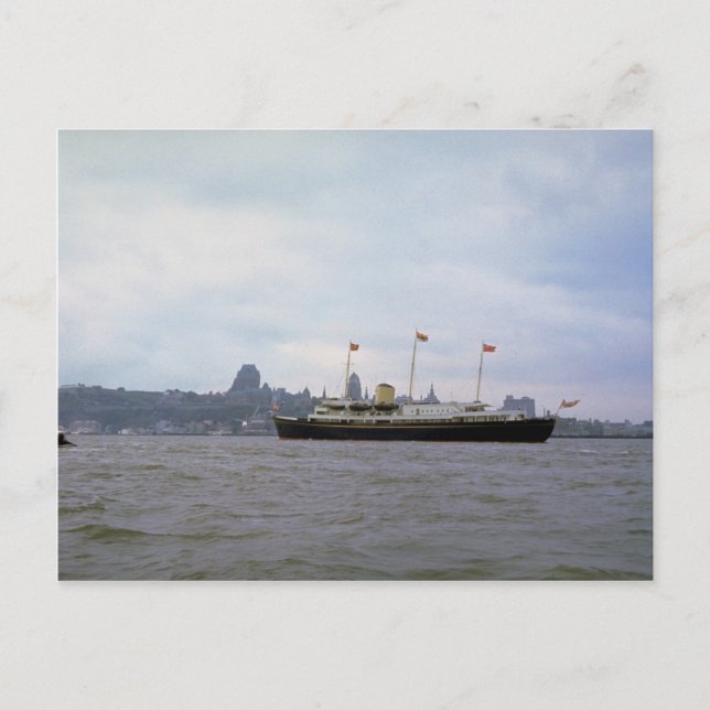 Royal yacht "Britannia" på St. Lawrence River, Que Vykort (Framsida)