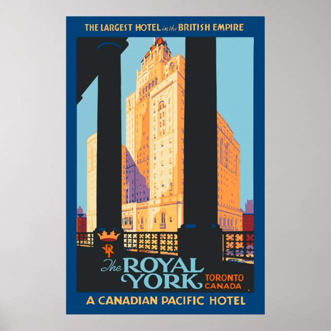 Royal York Hotel Toronto Canada Vintage resor Pos Poster (Framsidan)