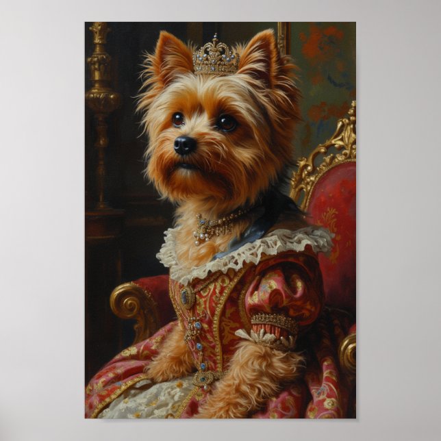 Royal Yorkshire Terrier-porträtt Poster (Framsidan)