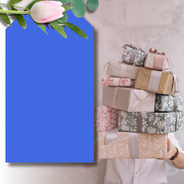 Royalblå enfärgad | Klassisk | Elegant Presentetikett