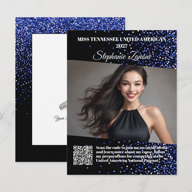 Royale Glitz Pageant Promo Autograf Vykort (Fram/baksida)