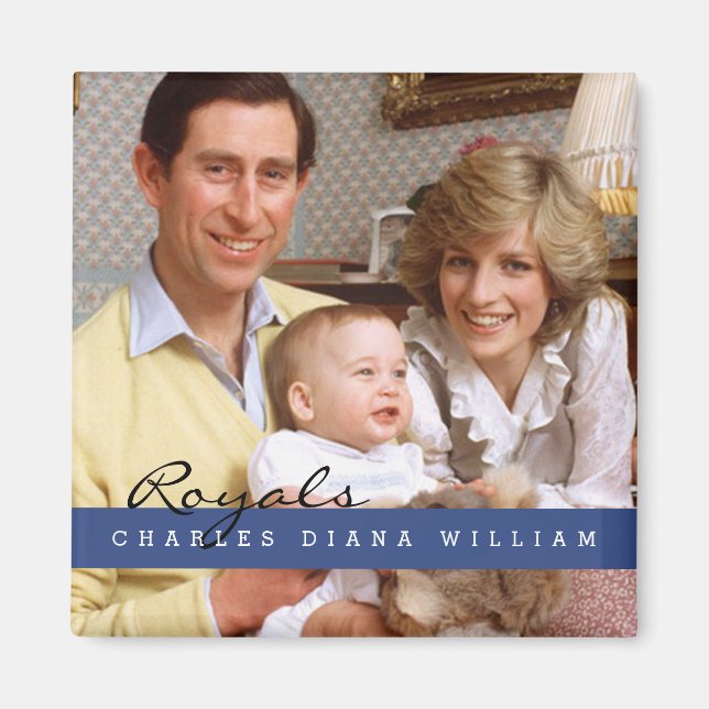 Royalen Charles Diana och William Magnet (Framsidan)