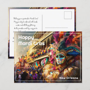 Royalet anpassningsbar Regalia: Mardi Gras Extrava Vykort