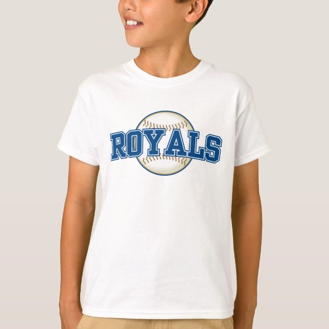 Royalet Baseball Team Kansas City T Shirt (Framsida)