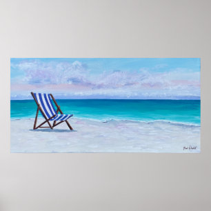 Royalet Blå stol Poster - av Just Dahl