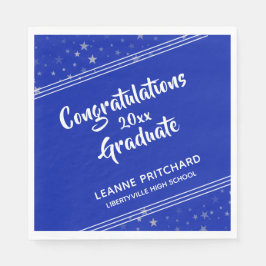 Royalet Blått i det moderna penselskriptet Diagona Pappersservett