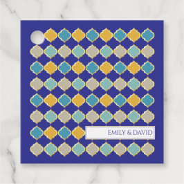 Royalet Blue Golden Bröllop Gåvor Etiketter