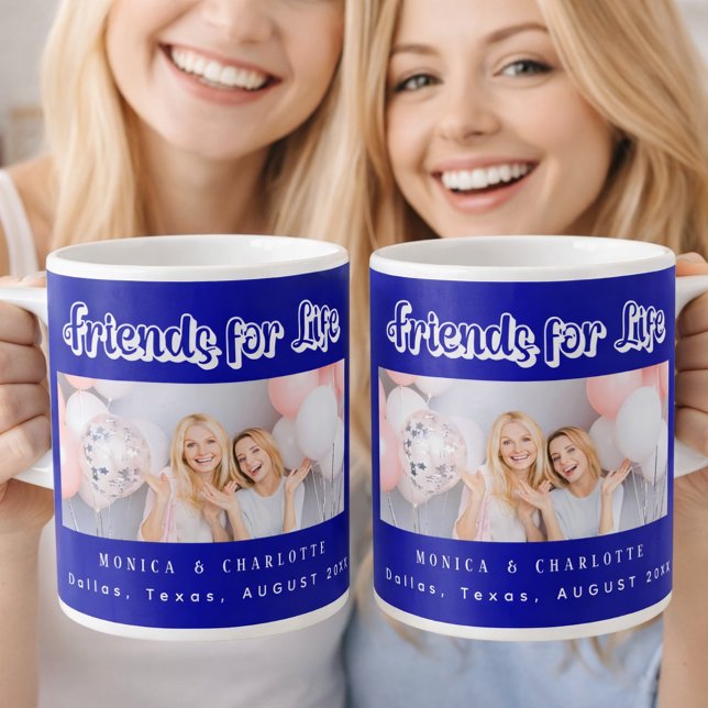 Royalet blue namn för bästa vänner kaffemugg (Skapare uppladdad)