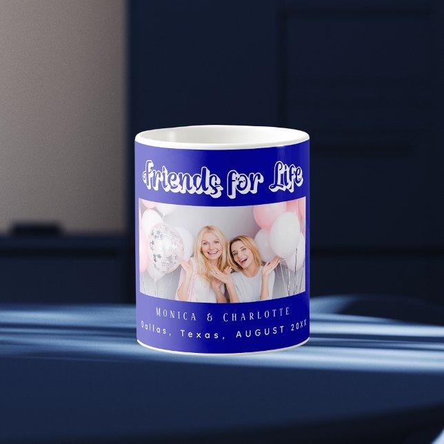 Royalet blue namn för bästa vänner kaffemugg (Skapare uppladdad)
