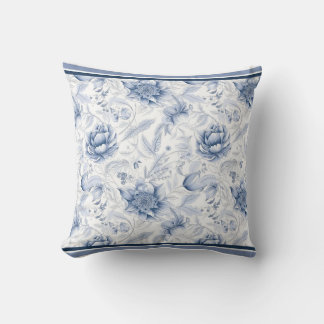 Royalet Blue Porcelain Blommönster Vol.1 Kudde