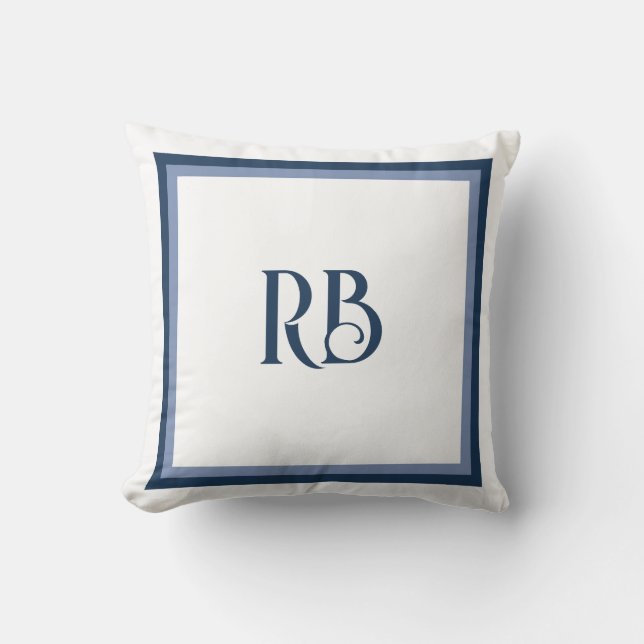 Royalet Blue Porcelain Blommönster Vol.1 Kudde (Framsida)