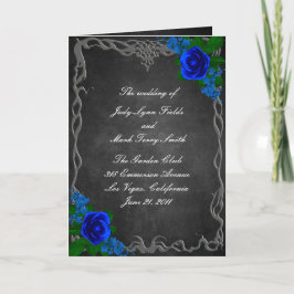 Royalet Blue Ro Chalk Board Fall Wedening Program
