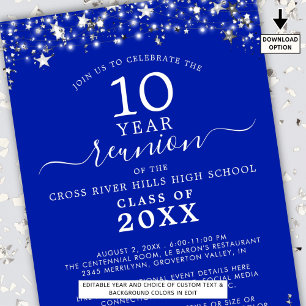 Royalet Blue Stars Ljus i klass Reunion, året om Inbjudningar