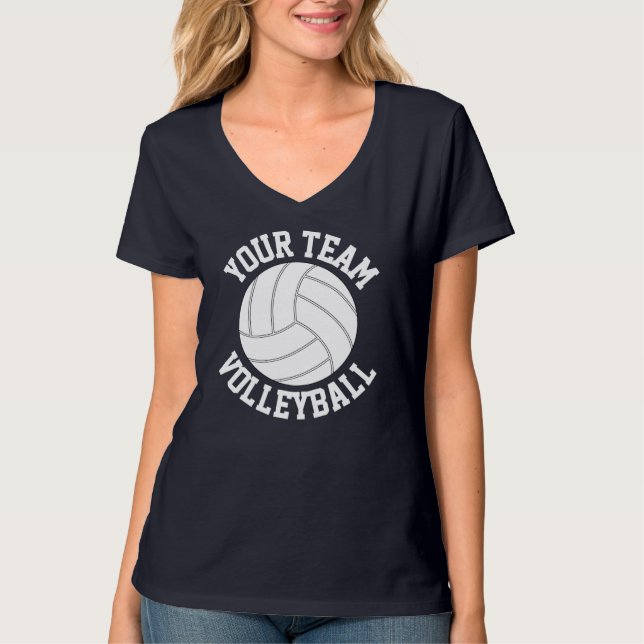 Royalet Blue & White Volleyball Jersey Shirt T-shirt (Framsida)