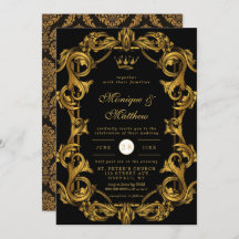 Royalet Bröllop i Luxury Art nouveau Black Guld