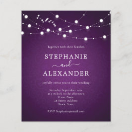 Royalet Budget String Ljus Hearts Lila Bröllop