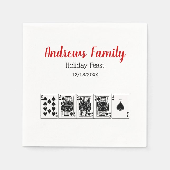 Royalet Casino Night Poker Rak jul Pappersservett (Framsidan)