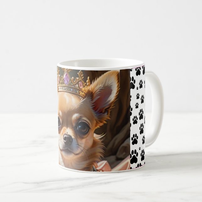 Royalet Chihuahua-Resemuggen Kaffemugg (Framsida höger)