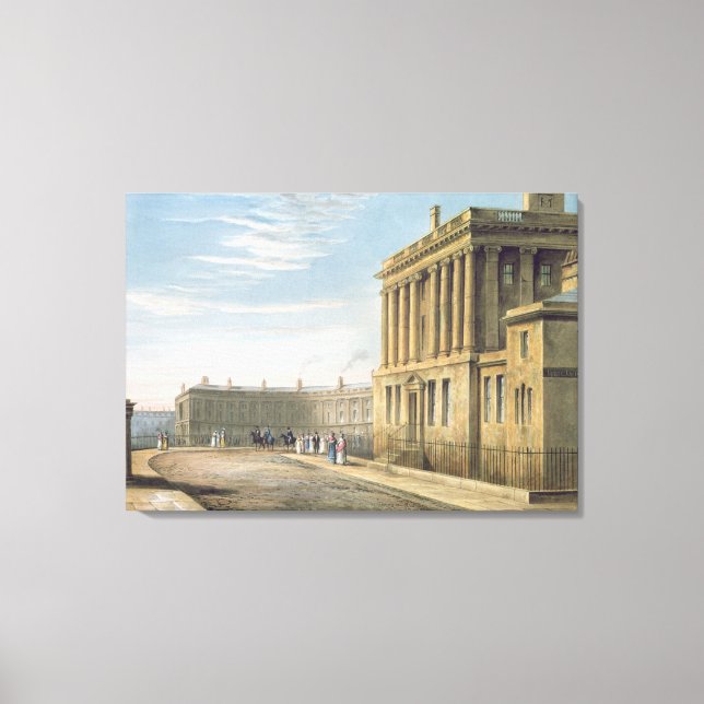 Royalet Crescent, Bath 1820 Canvastryck (Framsida)