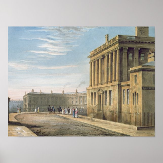 Royalet Crescent, Bath 1820 Poster (Framsidan)