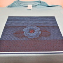 Royalet Deep Blue Flower Artisan Crochet Skriv ut