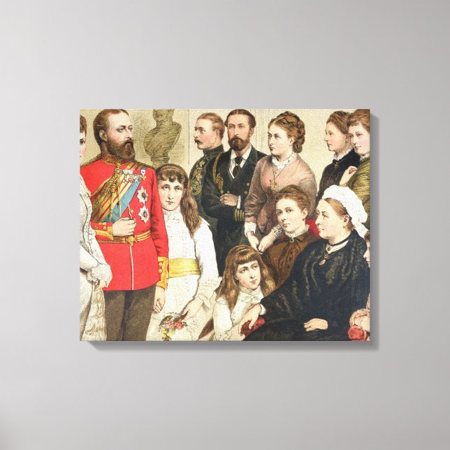 Royalet Family, 1880 Canvastryck (Framsida)