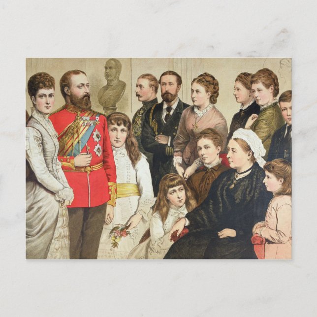 Royalet Family, 1880 Vykort (Framsida)