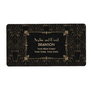 Royalet Fleur-de-Lis Art Deco 1920-talet Bröllop Fraktsedel