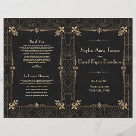 Royalet Fleur-de-Lis Art Deco 1920-talets Bröllops