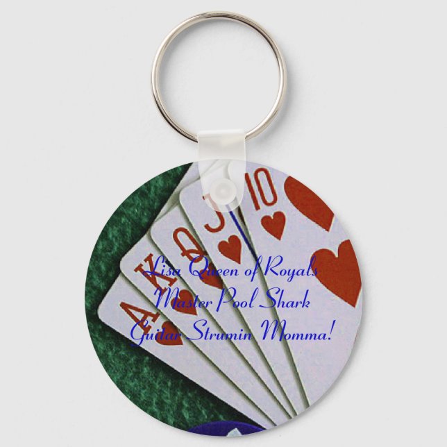Royalet Flush Queen Keychain Nyckelring (Framsida)
