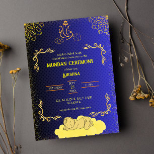 Royalet Golden & Teal, logotyp av Munda Ceremony G Inbjudningar