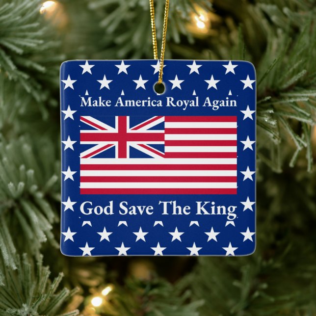 Royalet Gör Amerika till Flagga igen Julgransprydnad Keramik (Träd)