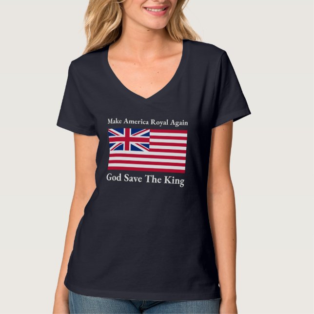Royalet Gör Amerika till Flagga igen T Shirt (Framsida)