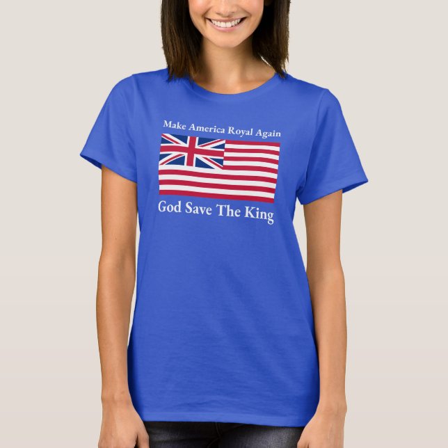 Royalet Gör Amerika till Flagga igen T Shirt (Framsida)