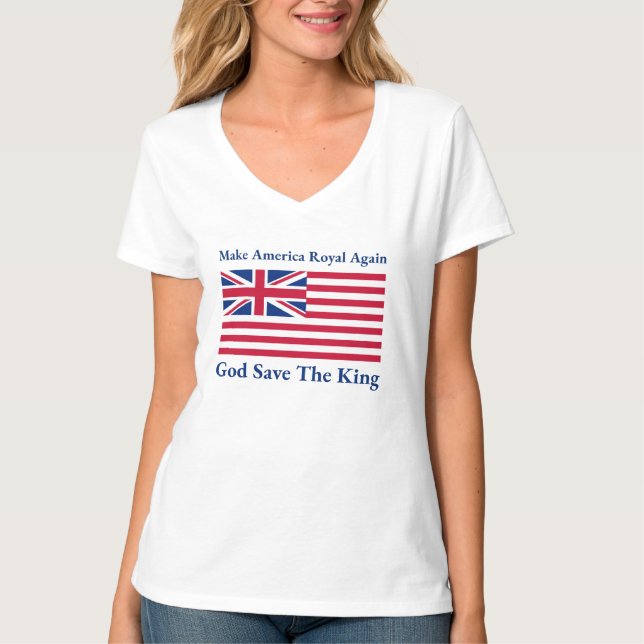 Royalet Gör Amerika till Flagga igen T Shirt (Framsida)