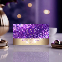 Royalet Guld och Lila Glitter Elegant