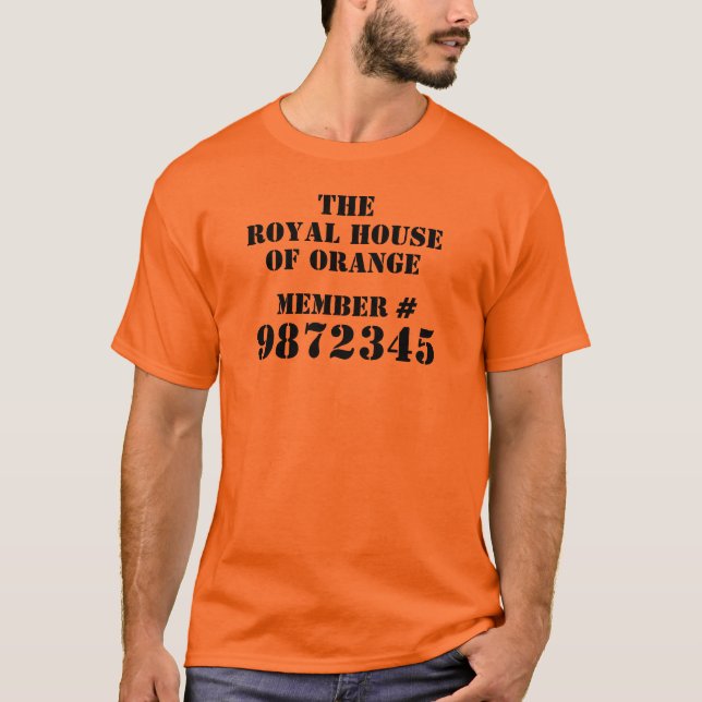 royalet House of Orange fängelsemittentgåva T Shirt (Framsida)