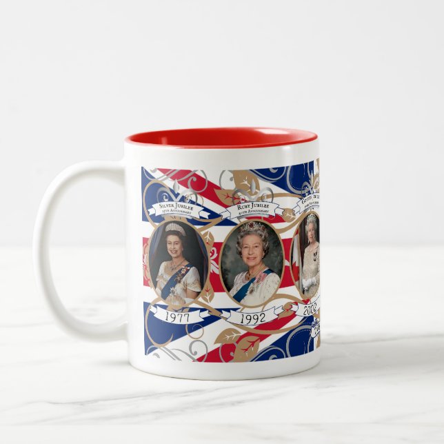 Royalet Jubilee Tribute Mugg - drottning Elizabeth (Vänster)
