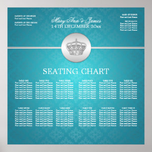 Royalet Krona Blue i sätesdiagrammet i elegant brö Poster