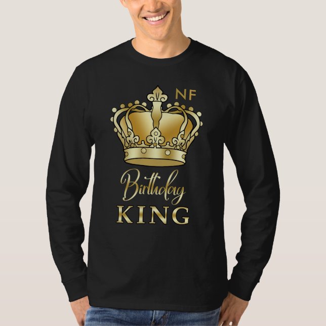 Royalet Krona i Kung vid födelsedagen: Monogram ly T Shirt (Framsida)