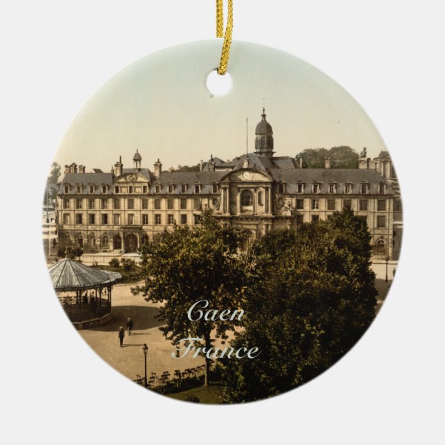 Royalet kvadrerar, Caen, Basse-Normandie, Julgransprydnad Keramik (Framsidan)