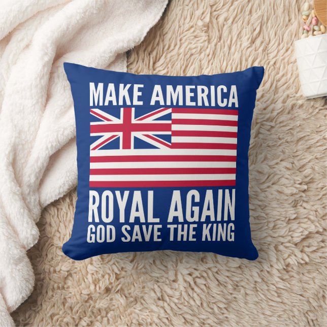 Royalet "Lilla blå, gör Amerika till vektorkonst" Kudde (Filt)