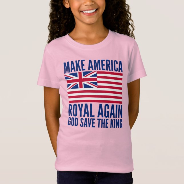 Royalet "Lilla blå, gör Amerika till vektorkonst" T Shirt (Framsida)
