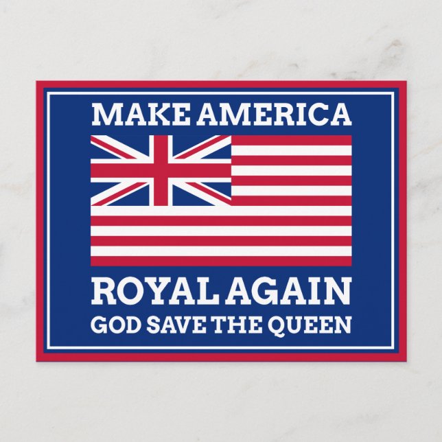 Royalet "Lilla blå, gör Amerika till vektorkonst" Vykort (Framsida)